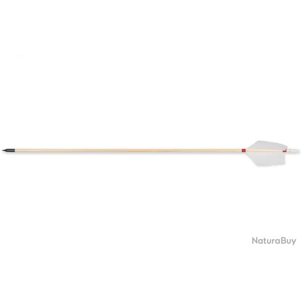 Lot de 6 fl�ches Buck Trail en �pic�a avec plumes Flu- Flu de 4 pouces 55 lbs 11994 30" / 4"