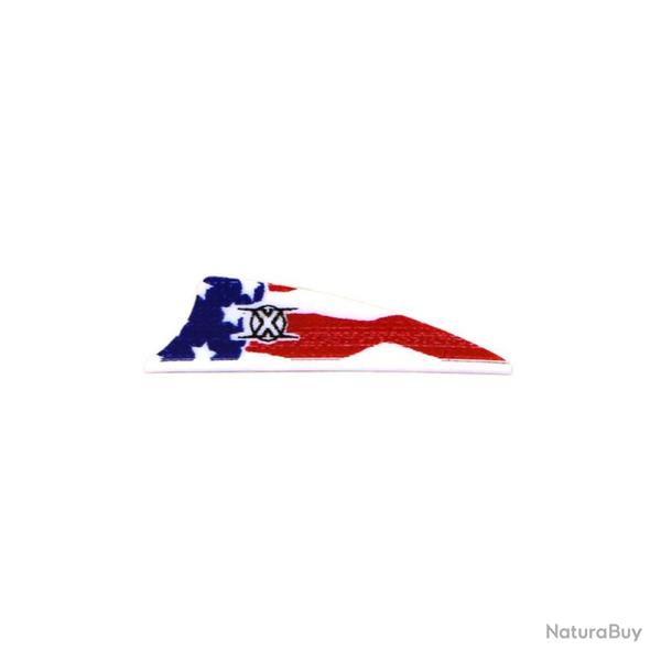 Plumes Bohning X-Vane 3 pouces Blanc x100 Shield