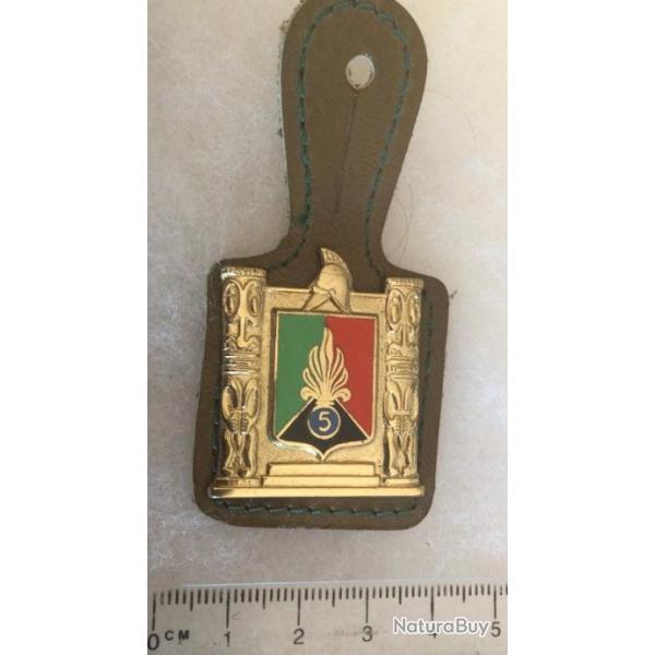 INSIGNE LEGION �TRANG�RE - 5�me R�GIMENT �TRANGER Drago 1991 avec cuir