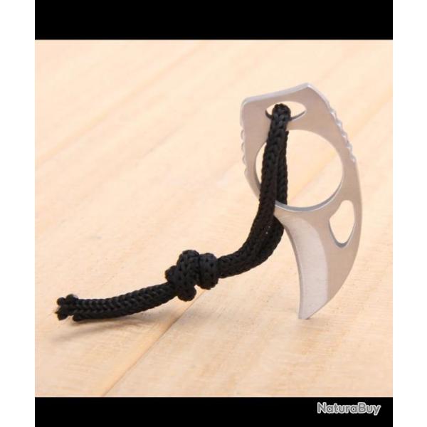 Couteau mousqueton tour de cou, self d�fense
