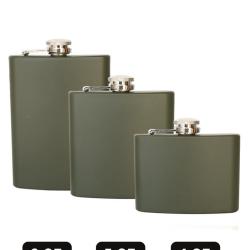 Flasque en acier inoxydable - Vert 6oz