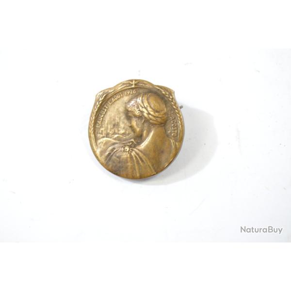 Broche M�morial F�te nationale de la Suisse 1 Aout 1926 I. Agosto  Art D�co. Attache � r�parer