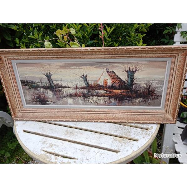 Toile de ma�tre grand format sign�e Pierre Wilnay