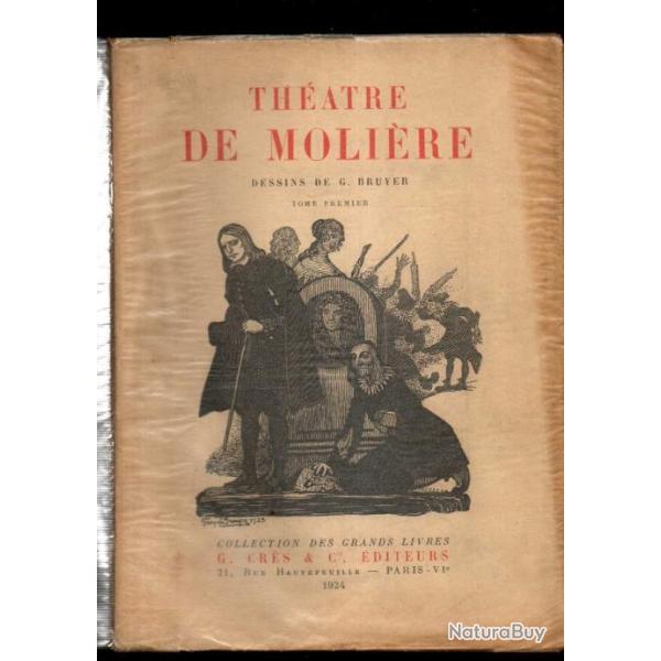 th�atre de moli�re en 2 volumes dessins de g.bruyer 1924