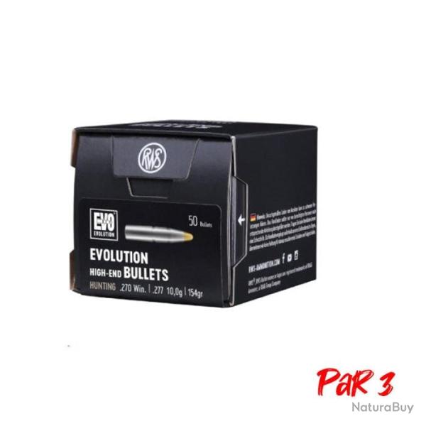 Ogives RWS Evo - 10 g / Par 3 / 270 Win