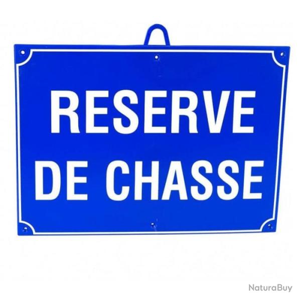 Panneau de signalisation Januel r�serve de chasse - Bleu / 28x20 cm