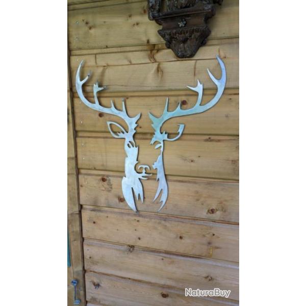 T�te de Cerf en acier d�coration pour le jardin