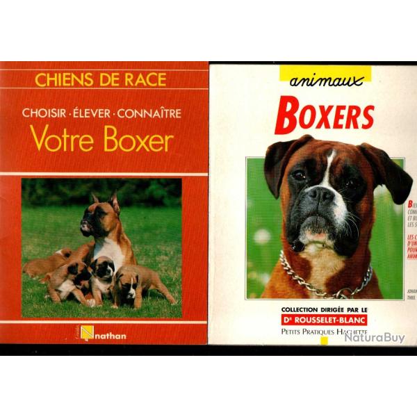 votre boxer et boxers , 2 livres jhoanna thiel et chiens de race
