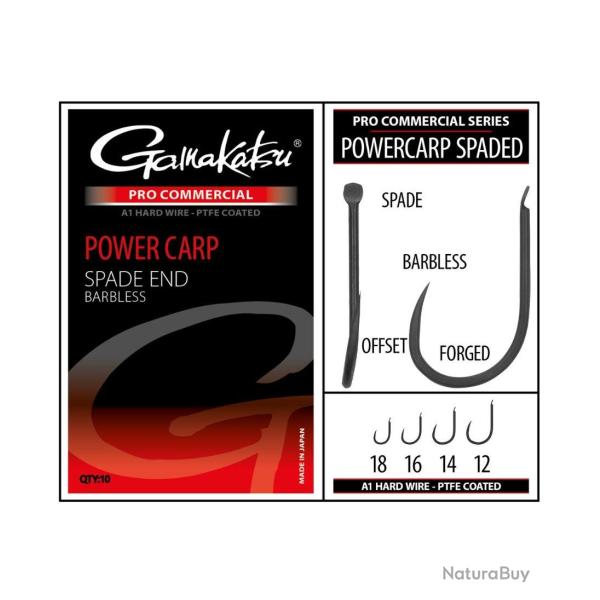 GAMAKATSU HAME�ON PRO COMMERCIAL POWER CARP SPADE BARBLESS GAMAKATSU 12