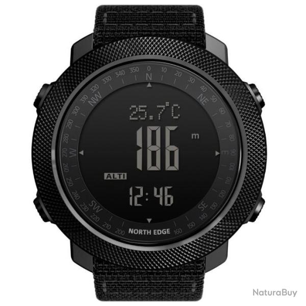 NORTH EDGE altimtre baromtre boussole hommes NYLON NOIR