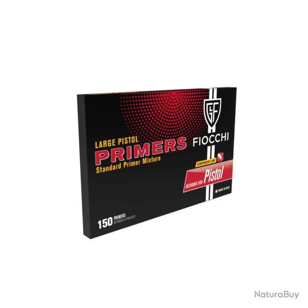 AMORCES FIOCCHI LARGE PISTOL PRIMERS - PLAQUETTE DE 150