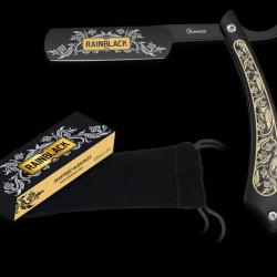 Albainox Rainblack 18500 - Couteau rasoir  Lame acier 3Cr13MoV