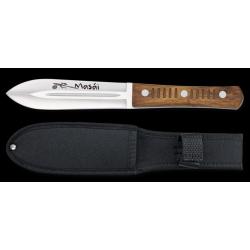 Couteau fixe Albainox Masai  32535 - Lame double tranchant 14&nbsp;cm & Manche Bois