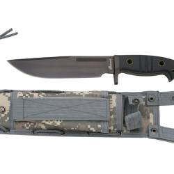 Amont 14771 Couteau avec lame en acier 420 de 22 cm noir manche G10 noir