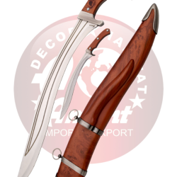 Machette Falcata Dragon Amont 26186 - D&eacute;corative 43,5&nbsp;cm avec Manche Bois & Pommeau Dragon