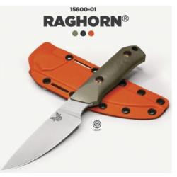 Benchmade 15600-01 RAGHORN, Couteau &agrave; lame fixe OD Green G10, CPM-S30V
