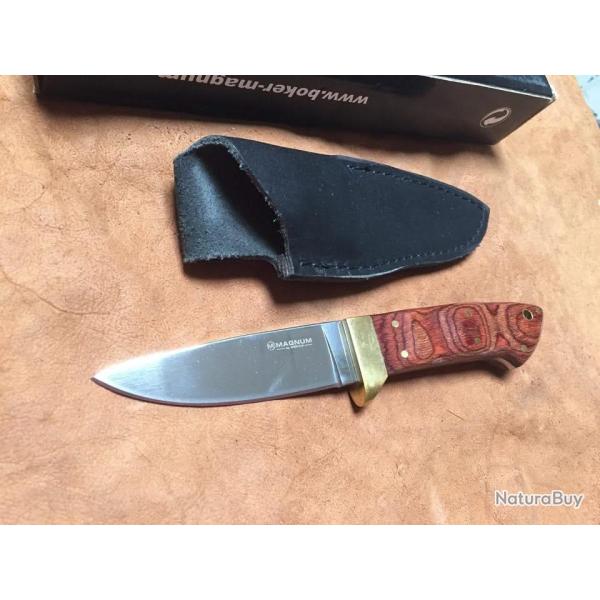 Couteau fixe B�ker Magnum Deer Hunter 02MB393 bois �tui cuir