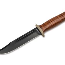 Couteau Bowie B&ouml;ker Magnum Ranger Field 02SC001 - lame 440A, manche cuir, &eacute;tui cuir