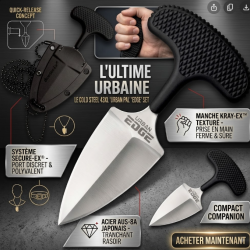 Cold Steel Urban Edge Double Edge 43XL - Poignard de paume