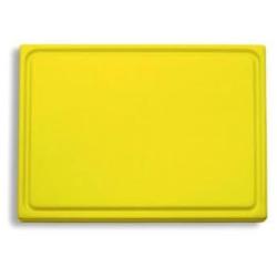 Planche Dick &agrave; d&eacute;couper professionnelle jaune 53 x 32,5 x 2 cm - PEHD HACCP