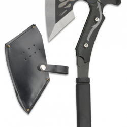 Hache tactique Albainox - lame inox 15,5 cm, poign&eacute;e caoutchouc noire, 39,5 cm