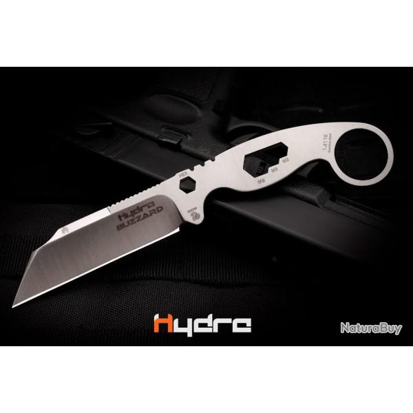 Hydra Knives Buzzard White Vulture Etui brun