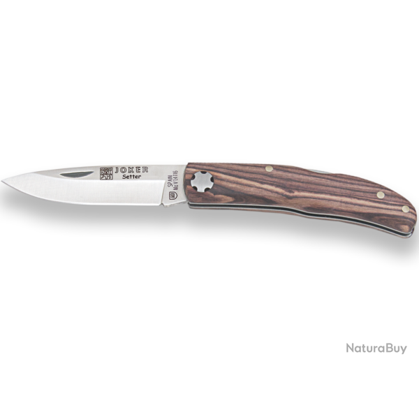 Joker Setter NP111 Couteau pliant avec manche en palissandre et verrou arrire