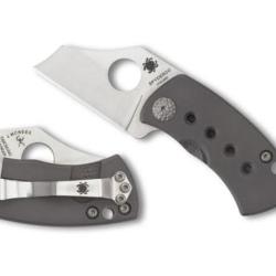 Spyderco McBee C236TIP Jonathan McNees - Couteau Pliant Titanium Gris, Lame Wharncliffe CTS-XHP