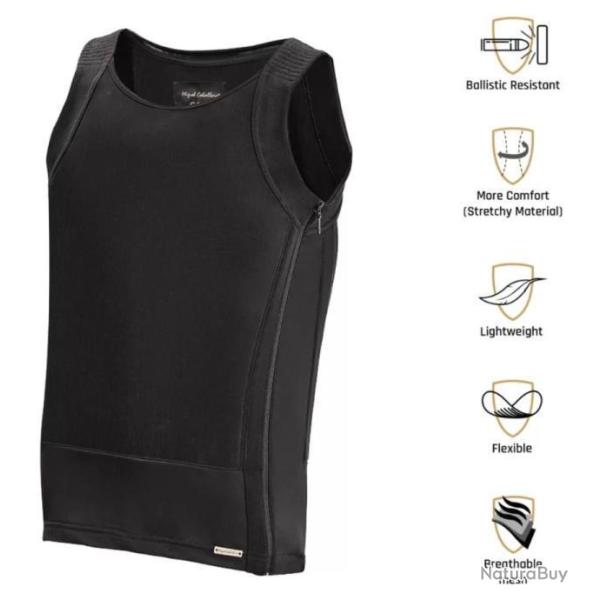 Gilet pare balle FEMME "Tank Top" NIJ-IIIA MC-ARMOR Miguel Caballero Noir (NEUF) Prix boutique: 950�