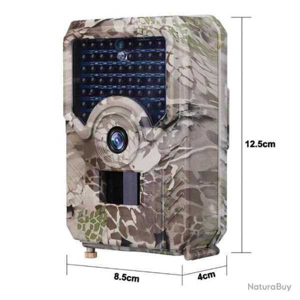 PR200 Cam�ra de chasse � Led, 12mp 1080P, �tanche IP56