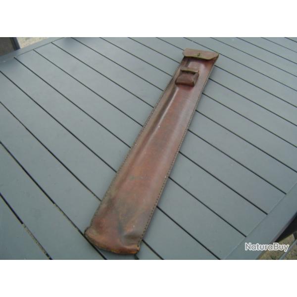 ancien �tui en cuir pour queues de billard