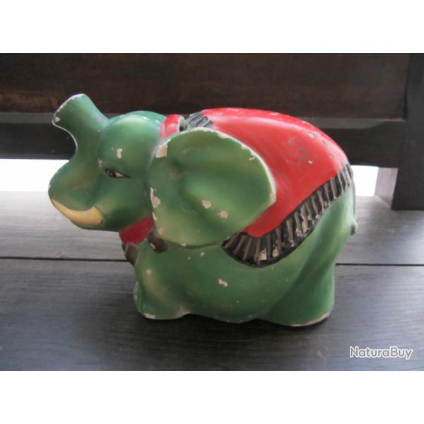 Tirelire �l�phant en pl�tre 1910-1920