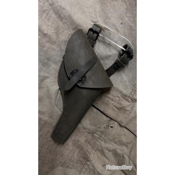Tr�s rare holster pour r�volver Glisenti Bodeo 1889, grigio verde, seconde guerre mondiale