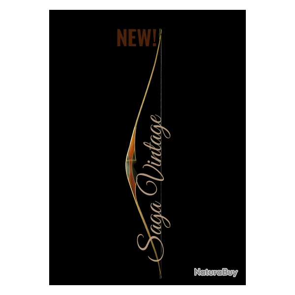 FALCO - Longbow SAGA VINTAGE 68" GAUCHER (LH) 45 # Standard (Aspect Mat)