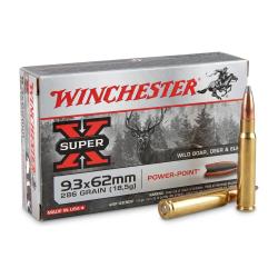 2XMUNITIONS BALLES WINCHESTER 9.3X62 POWER POINT MUNITIONS WINCHESTER 9.3X62 SUPER X POWER POINT 286