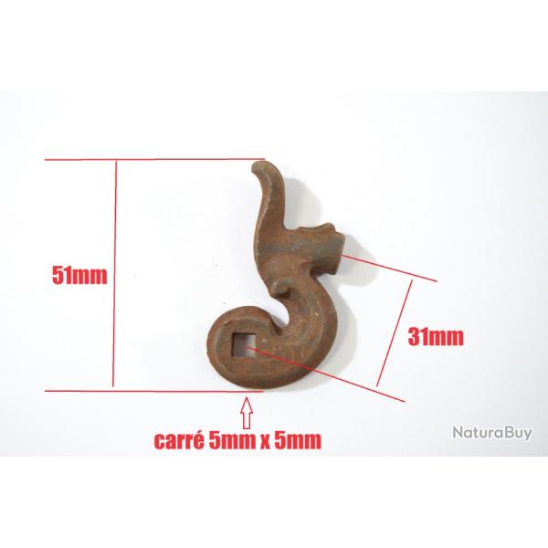 Chien de fusil � poudre noire, chasse ou autre. Restauration arme ancienne. Chien de platine