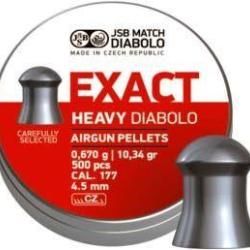 Bo&icirc;te de 500 plombs JSB Diabolo Exact Heavy - Cal. 4.52