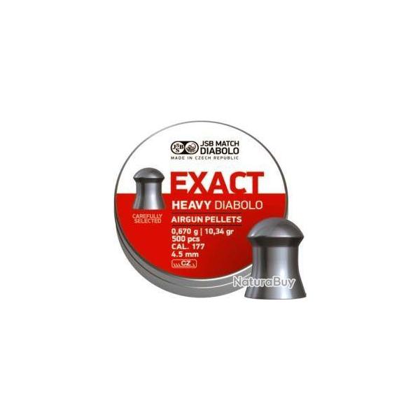 Bo�te de 500 plombs JSB Diabolo Exact Heavy - Cal. 4.52