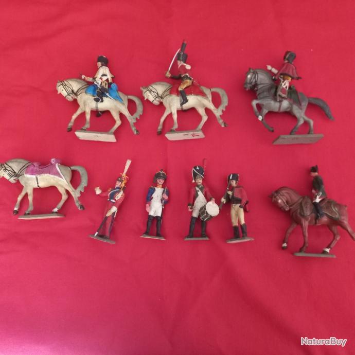 ANCIENNE FIGURINE STARLUX EN PLASTIQUE LOT DE CAVALIER DU 1e