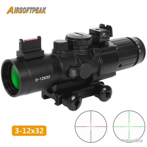 AirsoftPeak Lunette De Vis�e Tactique 3-12X32 Paiement en 3 ou 4 fois - LIVRAISON GRATUITE !!!
