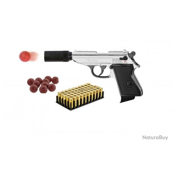 Pack D�fense pistolet alarme Chiappa Lady chrom�