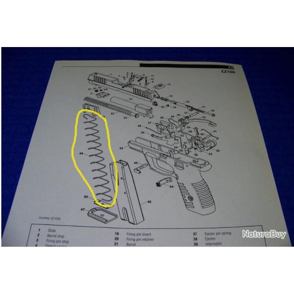 CZ Mod�le 100 - pi�ce d�tach�e N�48 - occasion