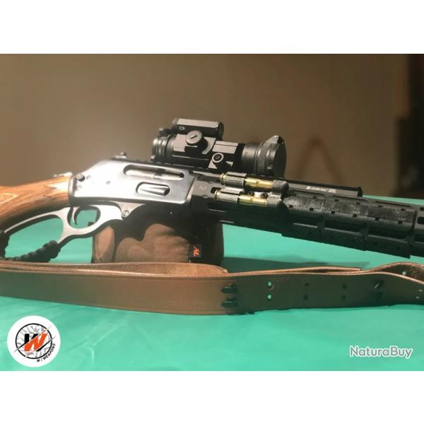 PORTE CARTOUCHE - Porte deux cartouches calibre 30-30 win avec M-Lock compris 1 unit� - Print3D