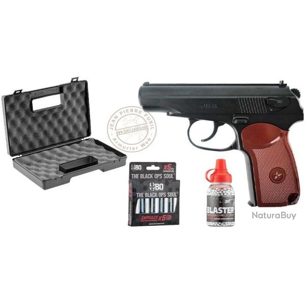 Pack pistolet � plomb CO2 BORNER PM-X - Cal 4.5 mm BB (3 joules max)