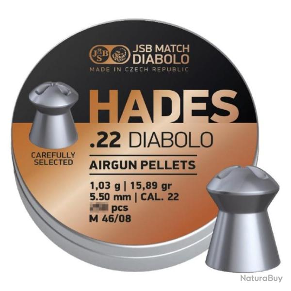 Plombs air comprim� cal.5.5 JSB hades 1.030g 15.89gr par 500 (1 boite de 500)