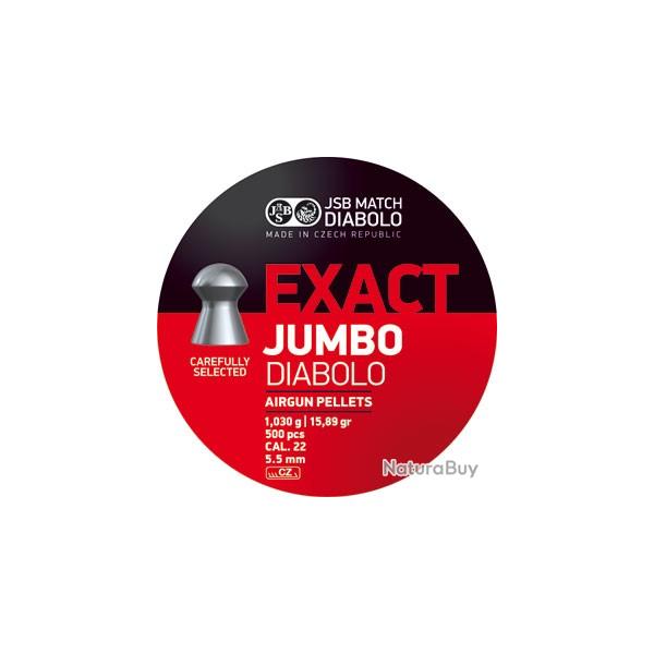 Plombs air comprim� cal.5.5 JSB exact jumbo diabolo 1.030g 15.89gr par 1500 (3 boites)