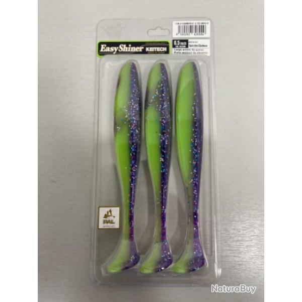 !! LEURRE KEITECH EASY SHINER 6.5'� COL VIOLET SILVER/ CHARTREUSE