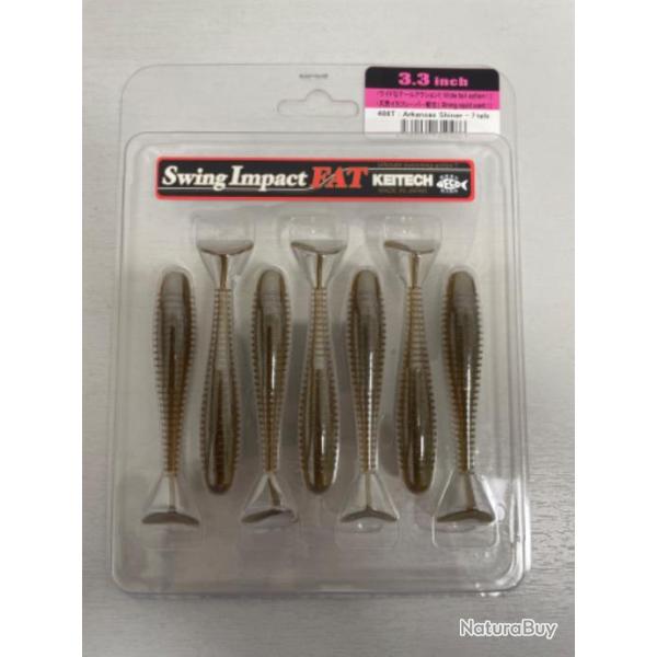 !! LEURRE KEITECH SWING IMPACT FAT 3.3'� COL ARKANSAS SHINER
