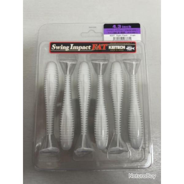 !! LEURRE KEITECH SWING IMPACT FAT 4.3'� COL SIGHT FLASH