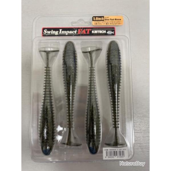 !! LEURRE KEITECH SWING IMPACT FAT 5.8'� COL SILVER FLASH MINNOW